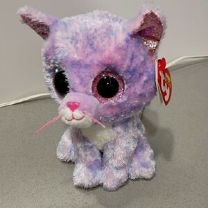 💜Ty Beanie Boo Lavender Cat Plush